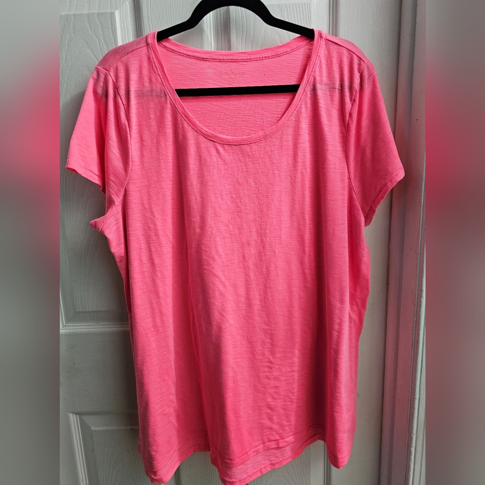 Lilly Pulitzer Etta Scoop Neck Top Rousseau Pink XXL